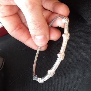 Authentic 925 sterling silver and diamond bracelet